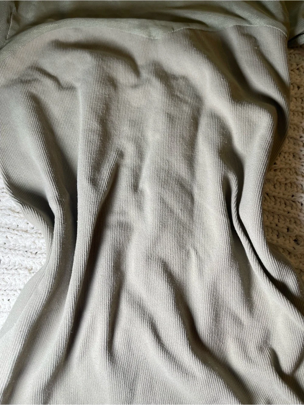 Free People sage green Sheer Long Sleeve Layered Top